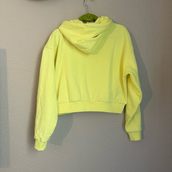 Teddy Fresh Hoodie Highlighter Neon Yellow Cropped Friendship Bracelet - Picture 3 of 11